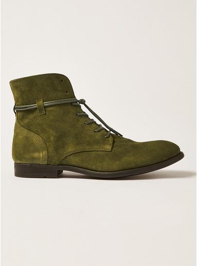 Topman Mens Khaki Suede Mycroft Lace Boots