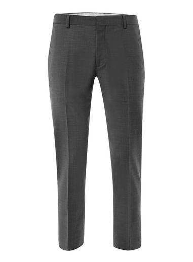 Topman Mens Mid Grey Premium Grey Skinny Fit Cropped Pants