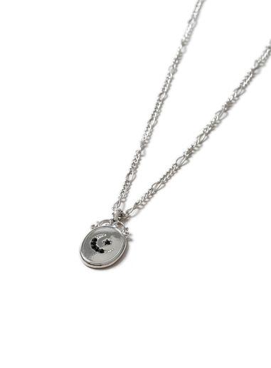 Topman Mens Black Silver Moon Pendant*