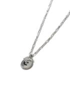 Topman Mens Black Silver Moon Pendant*