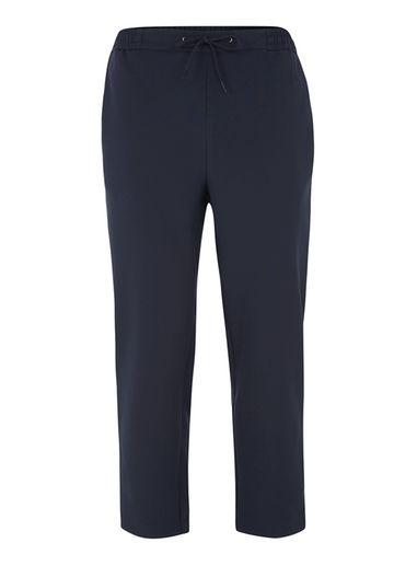 Topman Mens Navy Cropped Taping Joggers