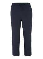 Topman Mens Navy Cropped Taping Joggers