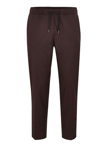 Topman Mens Red Burgundy Side Taping Smart Joggers