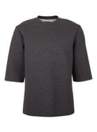Topman Mens Mid Grey Lux Grey Raw Edge Boxy T-shirt