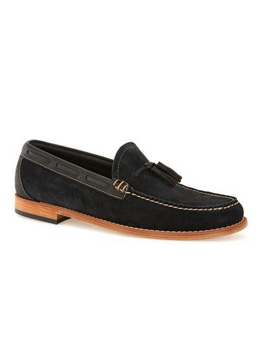 Topman Mens Blue Bass Weejuns Navy Suede Tassel Loafers