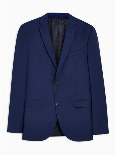 Topman Mens Blue Two Tone Skinny Blazer