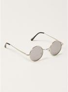 Topman Mens Silver Mini Round Sunglasses