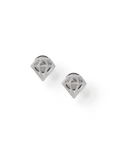 Topman Mens Silver Diamond Tunnel Earrings*