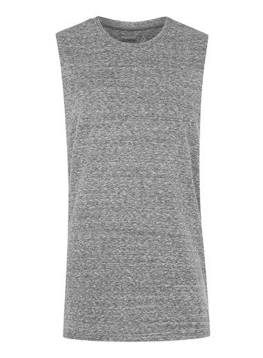 Topman Mens Grey Textured Surf Tank Vest