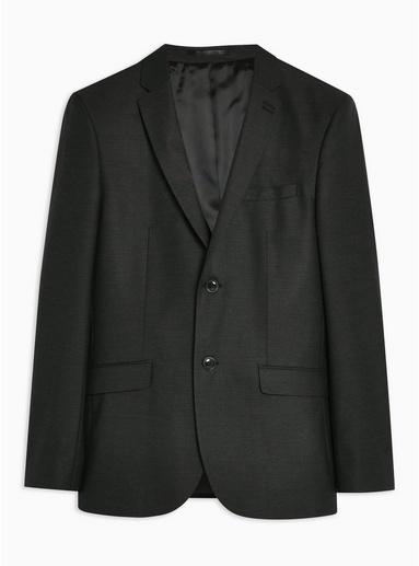 Topman Mens Charcoal Grey Skinny Blazer