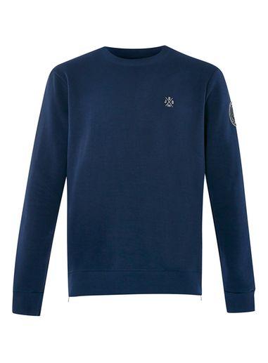 Topman Mens Blue Jog On Navy Side Zip Sweatshirt*