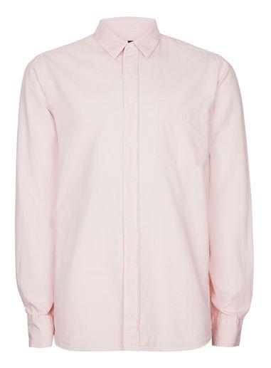 Topman Mens Pink Striped Casual Shirt