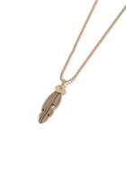 Topman Mens Gold Look Feather Drop Necklace*