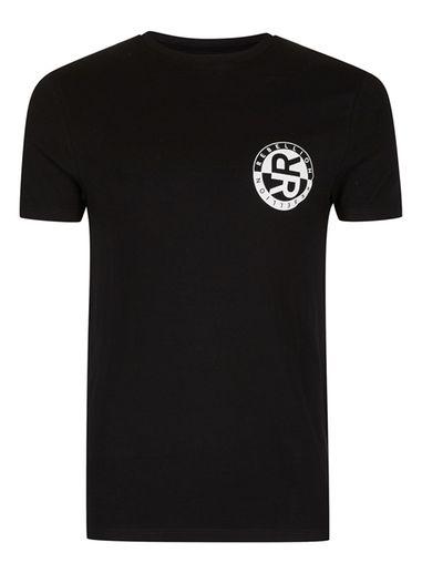 Topman Mens Black R & R Ultra Muscle Fit T-shirt