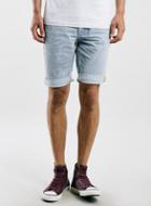 Topman Mens Blue Dot Detail Skinny Fit Denim Shorts