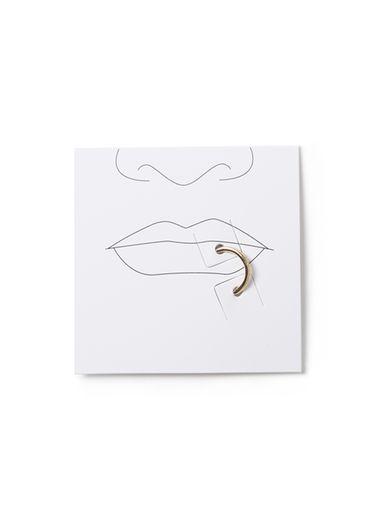 Topman Mens Gold Look Fake Lip Ring Piercing*