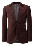 Topman Mens Brown Velvet Blazer