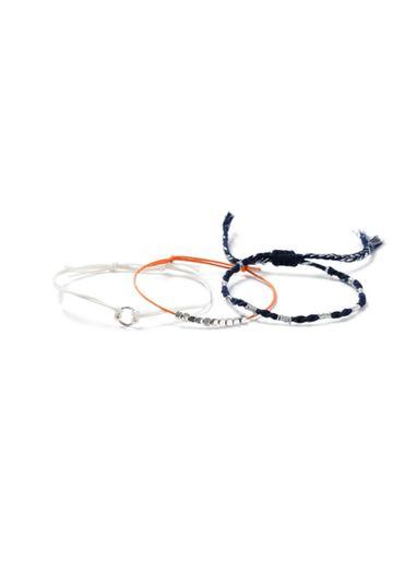 Topman Mens Multi Fabric Bracelet Pack