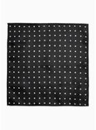 Topman Mens Black Polka Dot Pocket Square