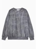Topman Mens Grey Wash Zurich Sweatshirt