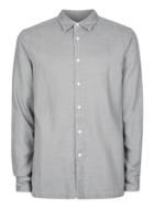 Topman Mens Grey Ltd Gray Premium Cotton Shirt