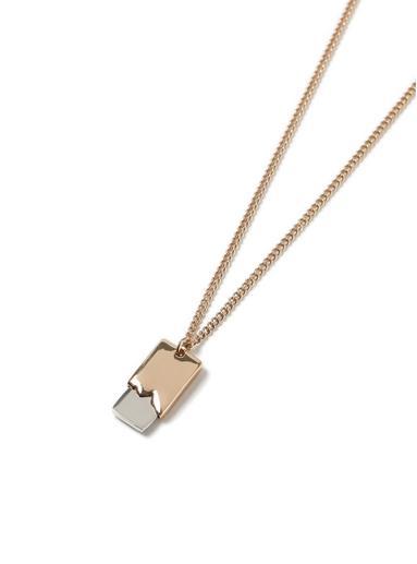 Topman Mens Grey Mixed Metal Dogtag Necklace*