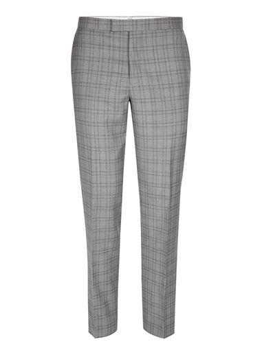 Topman Mens Grey Charlie Casely-hayford X Topman Light Gray Check Skinny Wedding Suit Pants