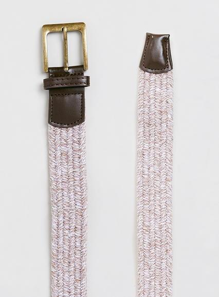 Topman Mens Multi Brown And White Elastic Belt