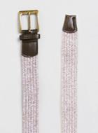 Topman Mens Multi Brown And White Elastic Belt