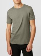 Topman Mens Hemp Green Slim Fit T-shirt