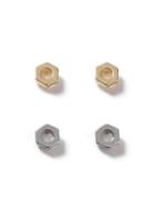 Topman Mens Gold And Silver Look Cut Out Earrings Pack*