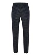 Topman Mens Blue Green Gingham Check Skinny Pants