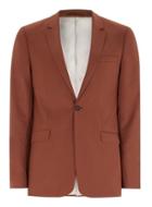 Topman Mens Orange Tobacco Skinny Fit Suit Jacket