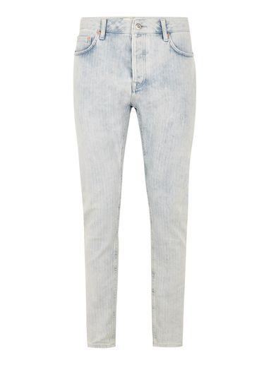 Topman Mens Blue Light Stripe Stretch Skinny Jeans