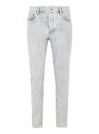 Topman Mens Blue Light Stripe Stretch Skinny Jeans