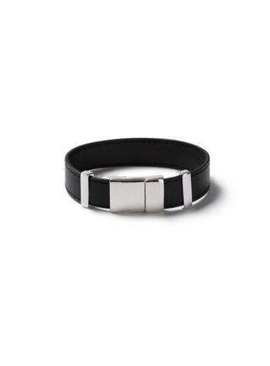 Topman Mens Black Faux Leather Band Bracelet*