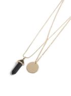 Topman Mens Black Gold Layered Necklace*
