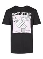 Topman Mens Black Snoopy Print T-shirt