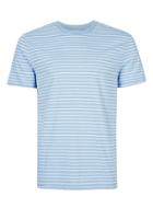 Topman Mens Blue Stripe Slim Fit T-shirt