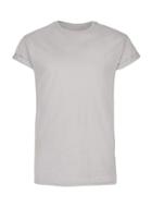 Topman Mens Grey Light Gray Muscle Fit Roller T-shirt