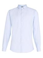 Topman Mens Blue Texture Double Cuff Long Sleeve Dress Shirt
