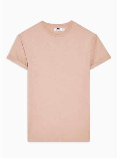 Topman Mens Dusty Pink Slub T-shirt