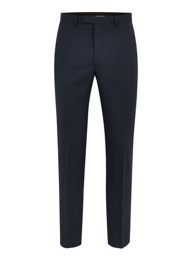 Topman Mens Premium Navy Pindot Skinny Fit Pants