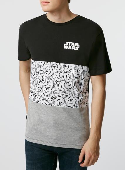 Topman Mens Black Star Wars T-shirt
