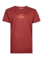 Topman Mens Red Longline Print T-shirt