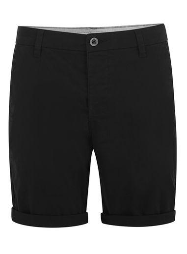 Topman Mens Black Stretch Slim Fit Chino Shorts