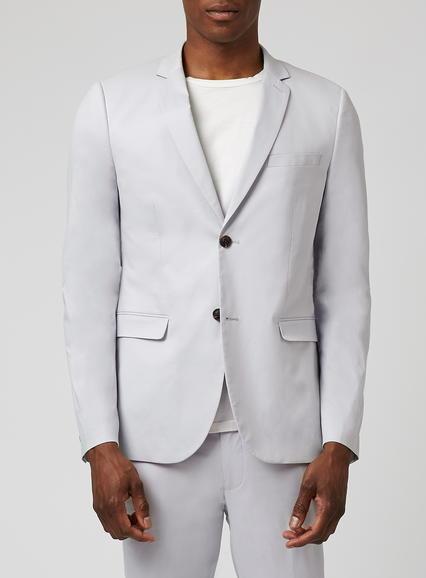 Topman Mens Light Blue Ultra Skinny Fit Suit Jacket