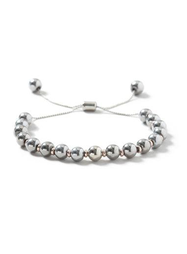 Topman Mens Silver Look Ball Adjustable Bracelet*