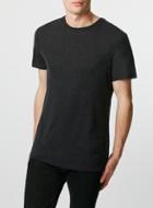 Topman Mens Premium Black Wool Crew T-shirt