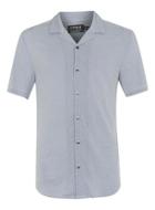 Topman Mens Cream Multicoloured Geo Print Revere Viscose Short Sleeve Shirt